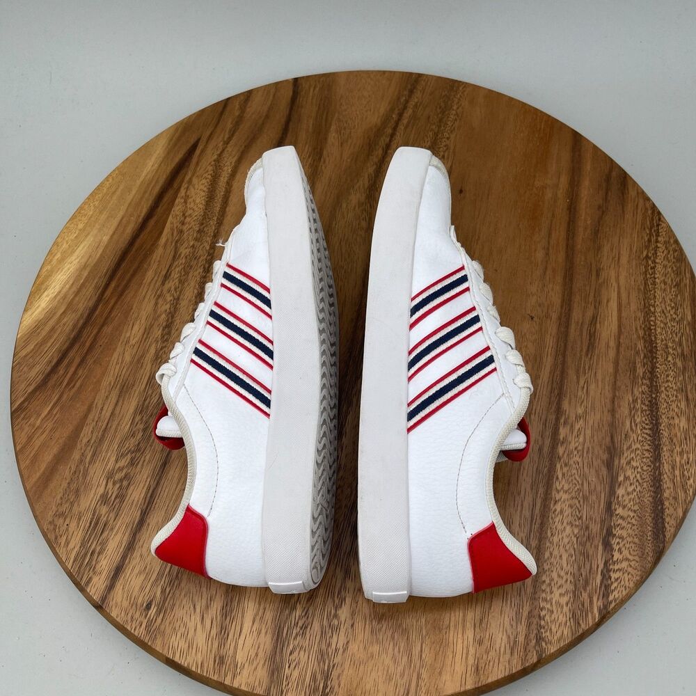 adidas VL Court 3.0 Shoes Womens Size 6 White Leather Casual Court Sneakers - Picture 6 of 9